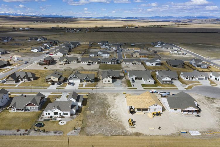 A housing subdivision north of Manhattan in the Gallatin Valley
