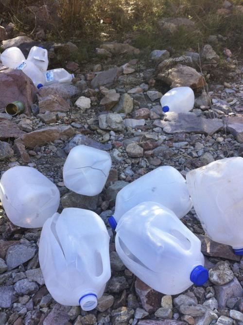 Vandalized humanitarian aid supplies