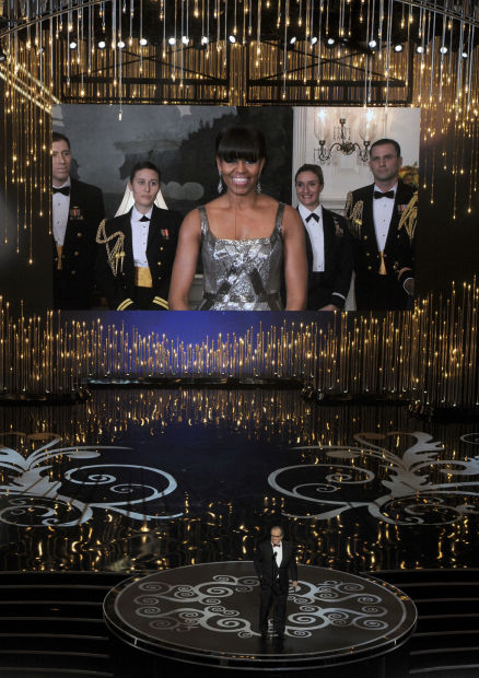 Oscar cameo shines political spotlight on first lady's role    