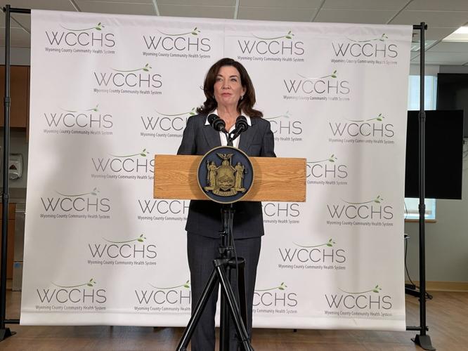 Kathy Hochul at Wyoming County Community Hospital