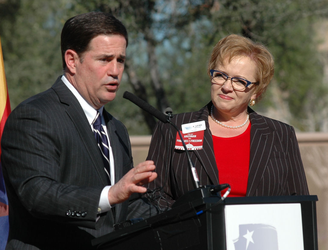 Doug Ducey and Cathi Herrod