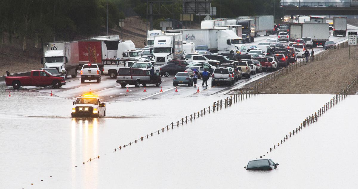 Photos Arizona rainfall floods Phoenix and breaks record Local news