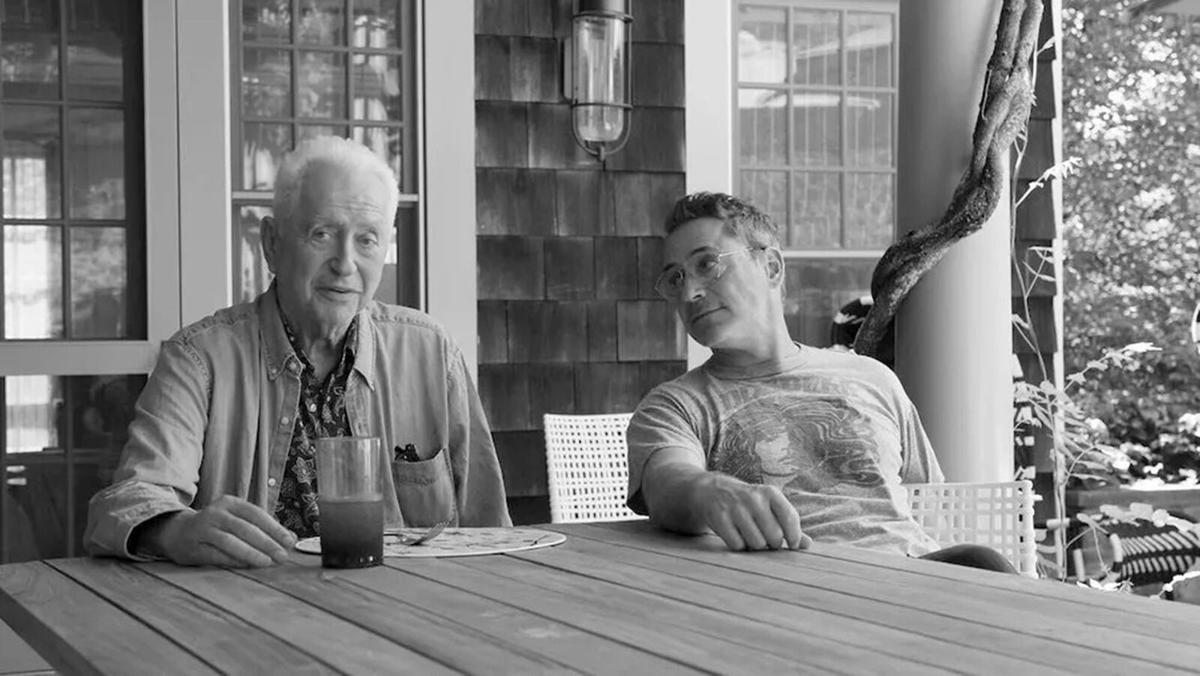 Robert Downey Sr., left, and Robert Downey Jr. in "Sr."