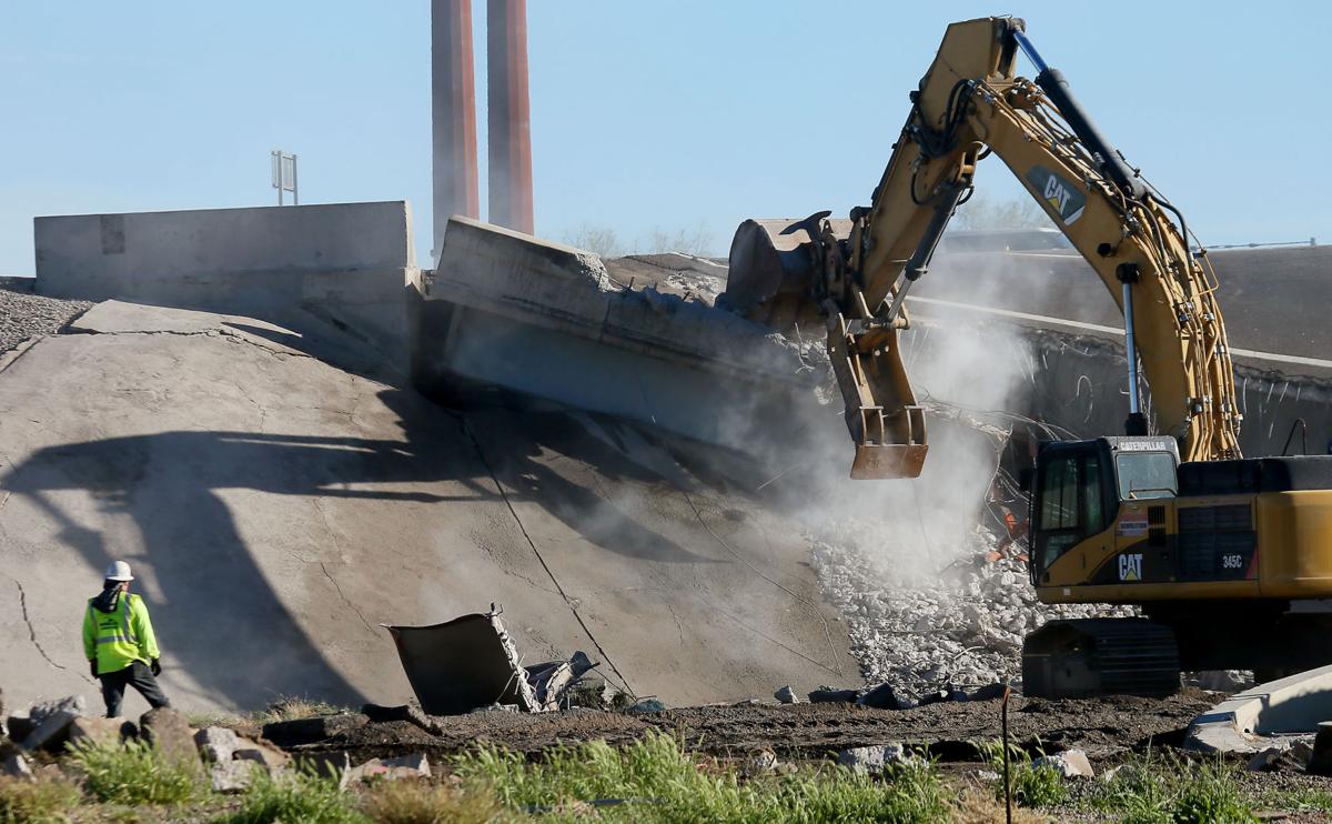 Demolition of I-10 bridge
