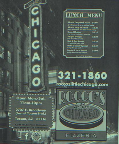 Rocco's menu