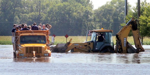 Floods force Walmart evacuation   
