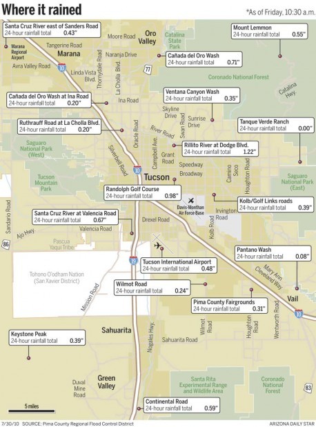 Storms expected to pop up across Tucson area; flooding is possible