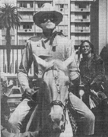 Shouldn't the Lone Ranger know how to ride a horse?   