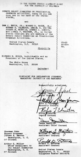 WATERGATE COMPLAINT DOCUMENT