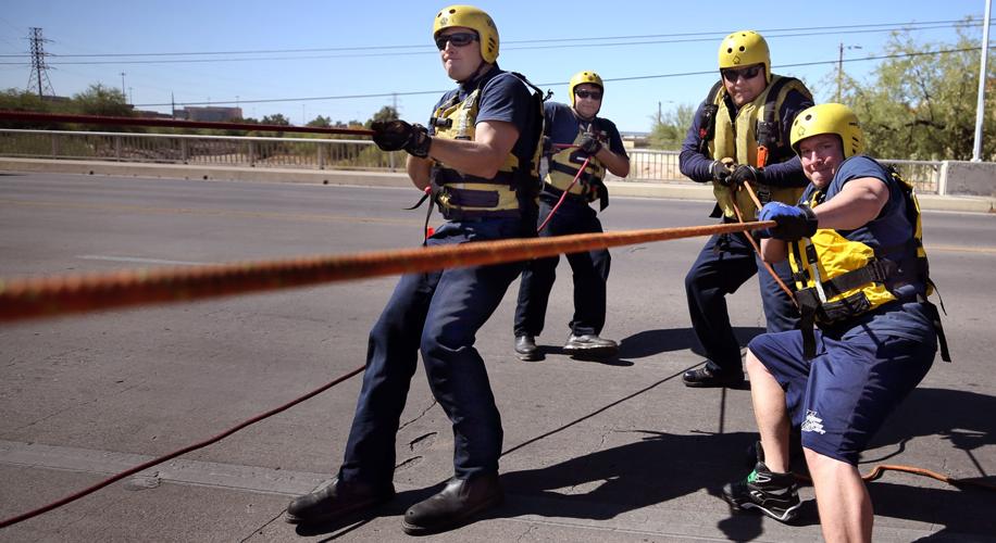 Swift water rescue training