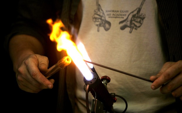 Glass lit his passion's fire   
