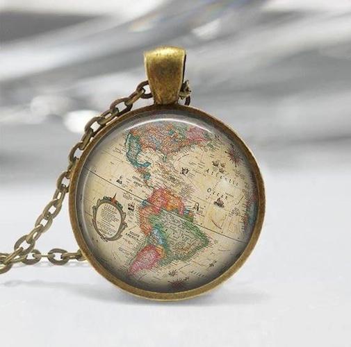 Vintage globe necklace