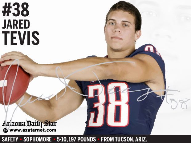 University of Arizona Wildcats safety Jared Tevis