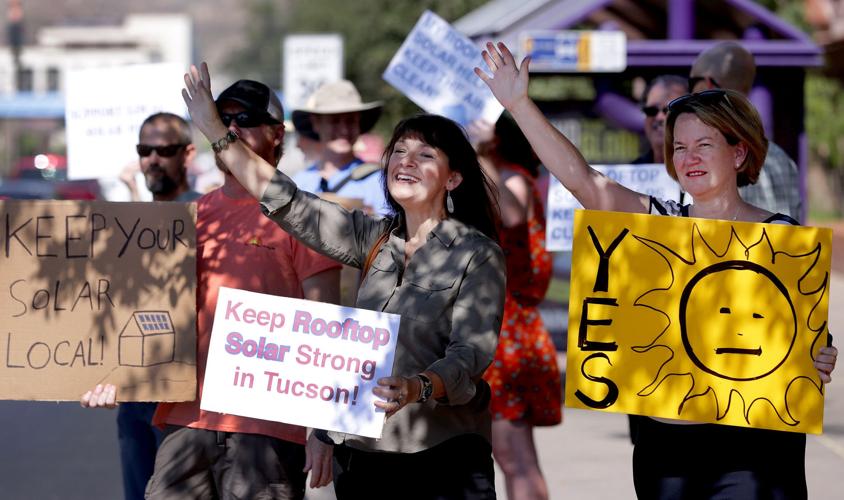 Solar energy rates protest