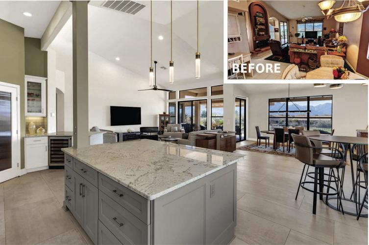 The-Reeces-enjoy-unobstructed-views-of-the-golf-course-and-mountains-from-their-new-kitchen-and-great-room.-The-post-at-the-corner-of-the-new-island-shows-where-the-dining-room-wall-once-divided-the-space..jpg