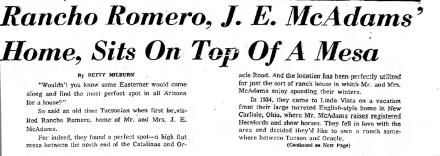 Tucson Citizen article April 19, 1958