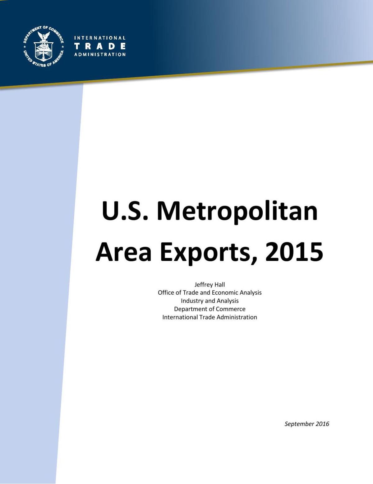 U.S. Metropolitan Area Exports, 2015
