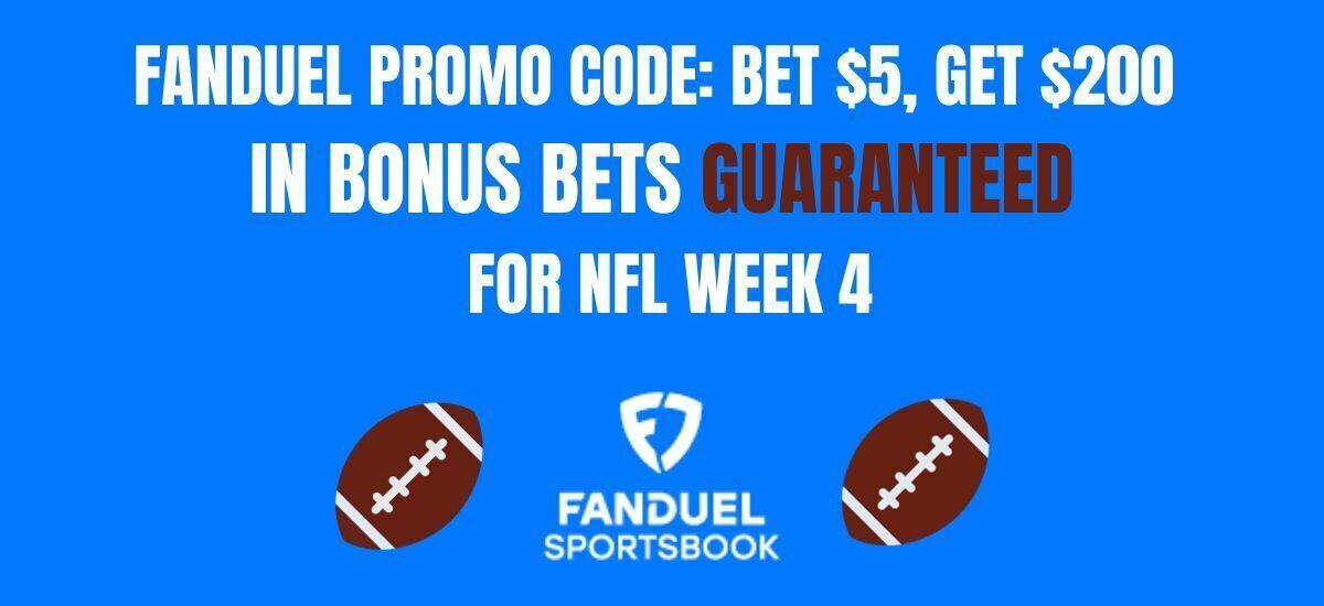 FanDuel Kentucky promo code for NFL Week 4 earns $200 bonus