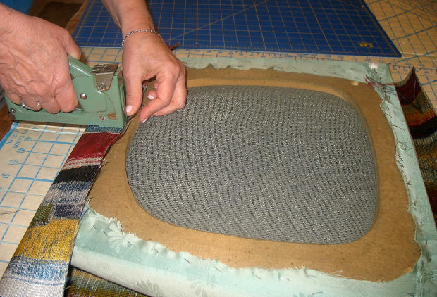 DIY dining room chair upholstery