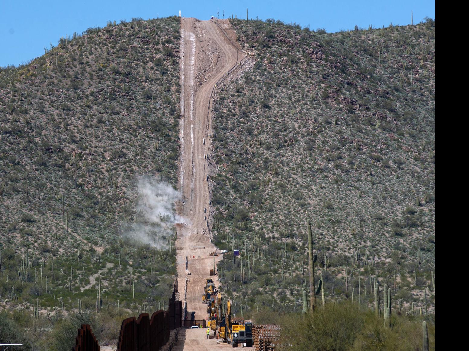 Border Patrol Offers View Of Blasting For Wall On Organ Pipe National Monument Local News Tucson Com