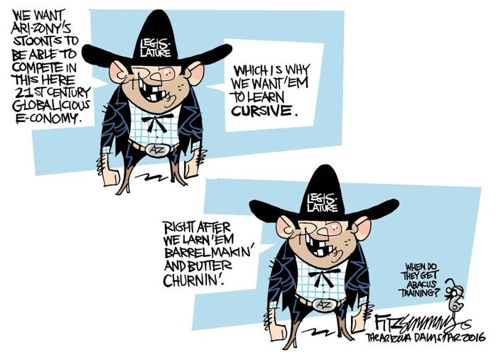 Daily Fitz Cartoon: Cursive