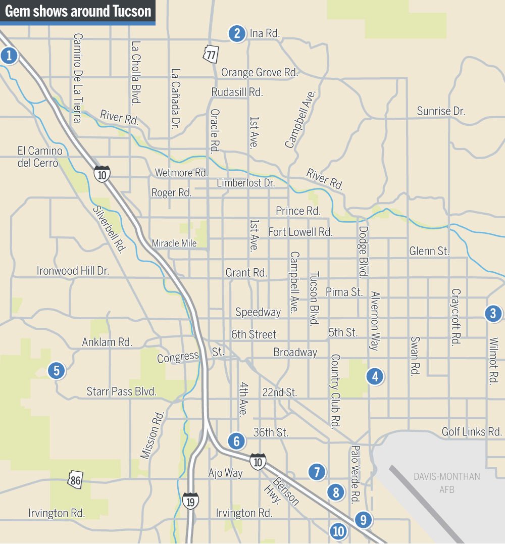 2017 Tucson Gem, Mineral and Fossil Showcase guide | Outdoors and ...