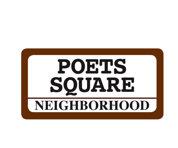 Poets Square Sign