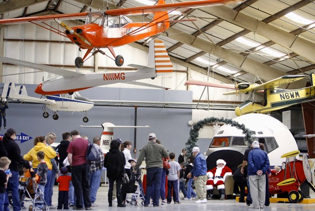 Santa lands at Pima air museum   