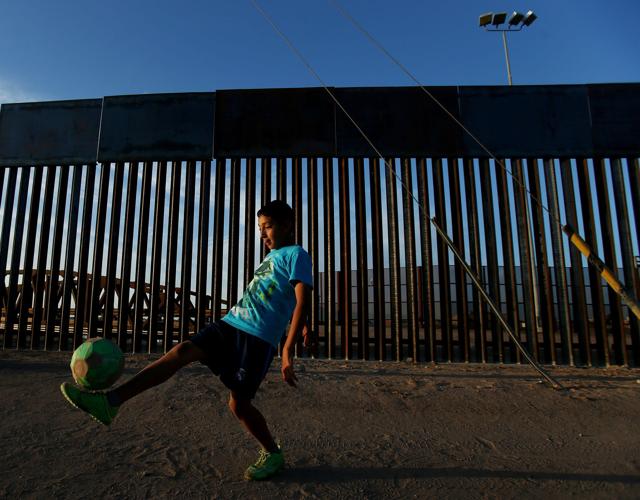 Soccer on the border near Yuma