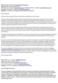 UA President Garimella response to Regents letter