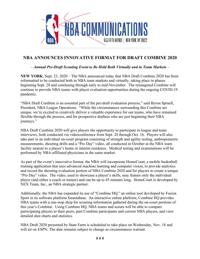NBA Combine official release