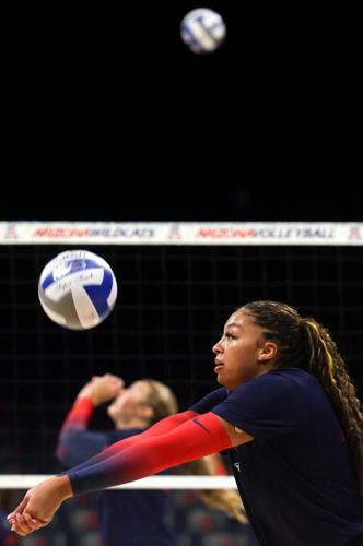 Red and Blue volleyball game