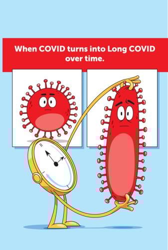 Cartoon characters to help Pima County spread the word about Long COVID