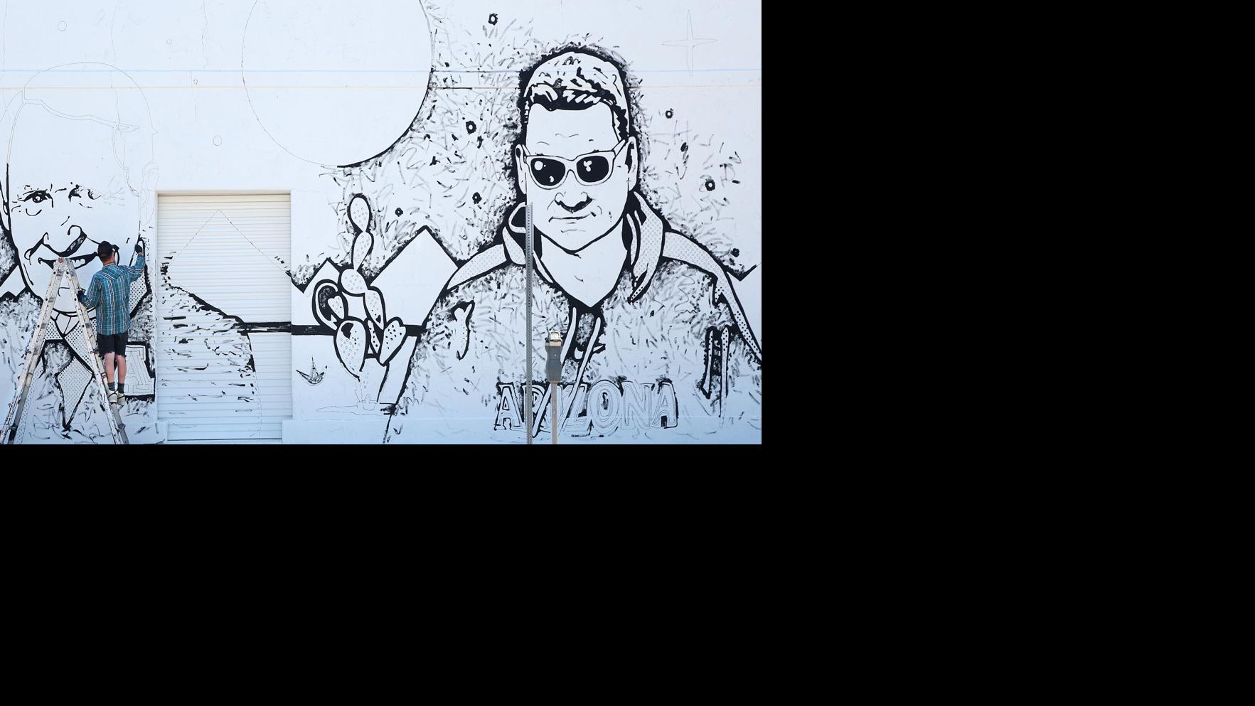 Lute Olson and Tommy Lloyd mural pays tribute to Arizona basketball's Final Four history