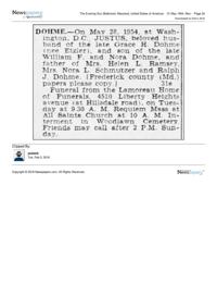 Evening Sun (Baltimore) article May 31, 1954