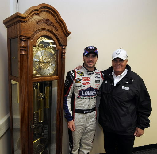 Grandfather clocks unique trophies in NASCAR  