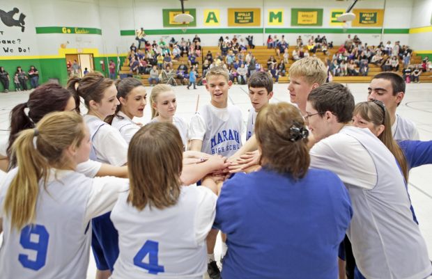 Special Olympics basketball and cheerleading