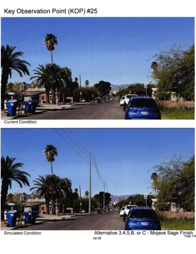 TEP powerline line on East Adams