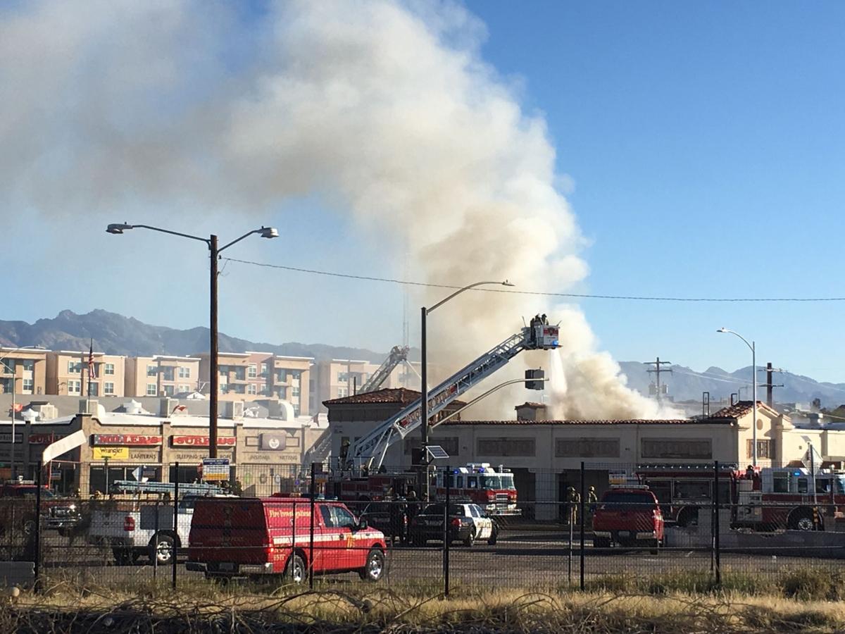 40 Tucson firefighters battle blaze in historic downtown building