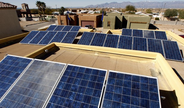 Solar panels on Tucson homes