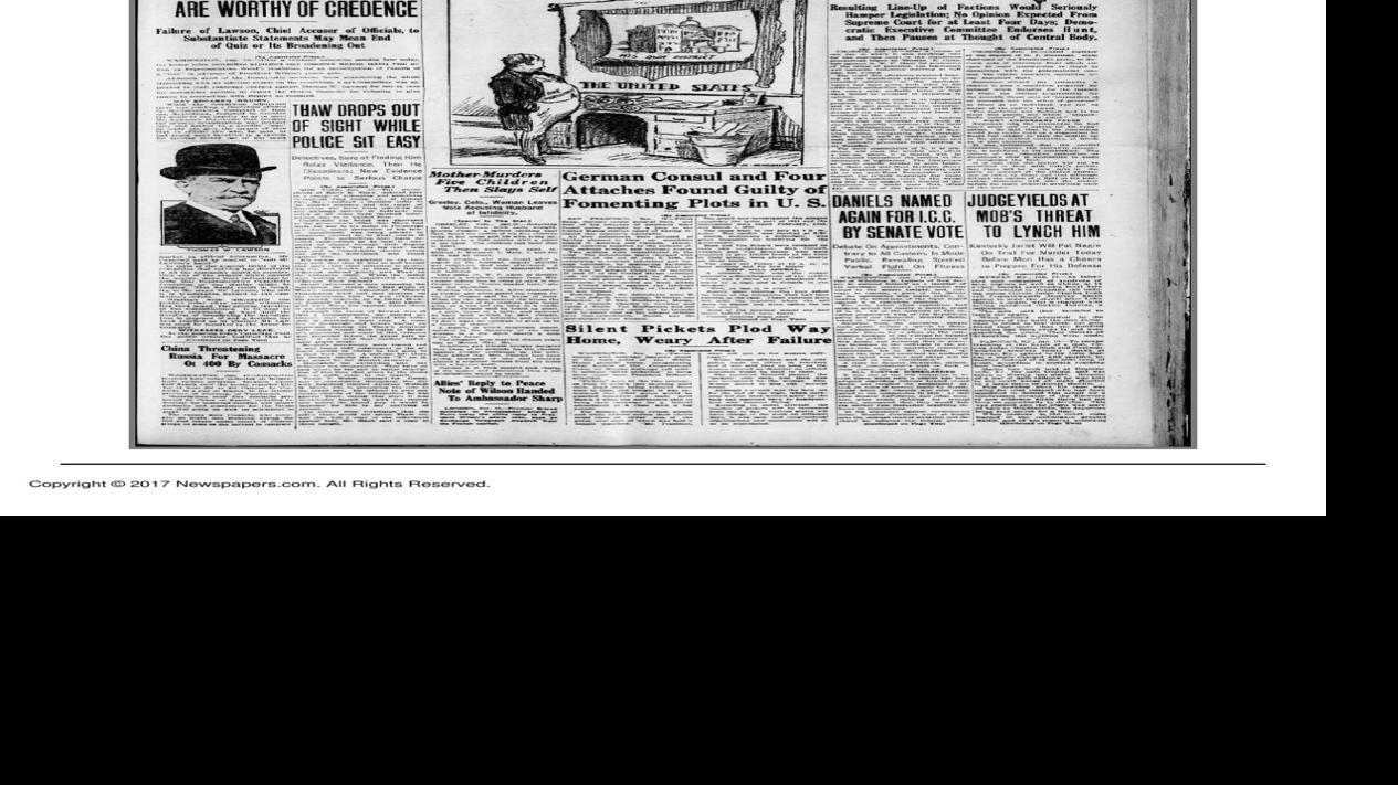Arizona Daily Star front page Jan. 11, 1917