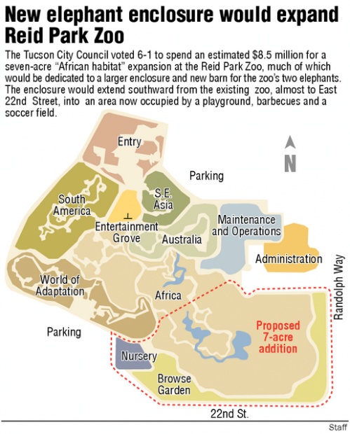 Tucson's elephants to get new quarters  