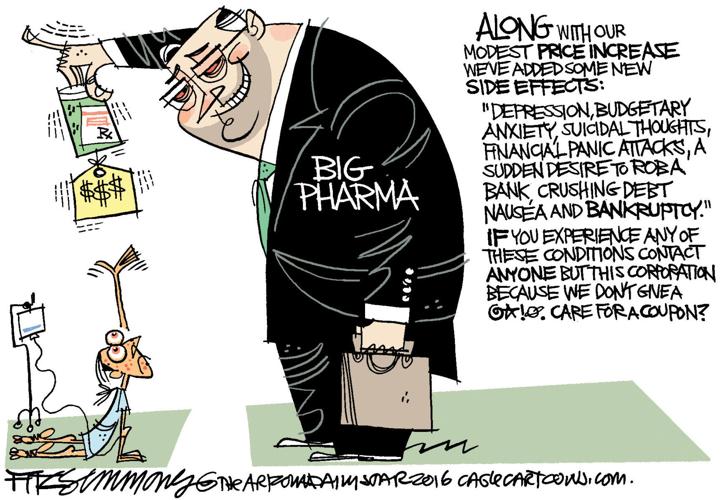 Daily Fitz Cartoon: Big Pharma