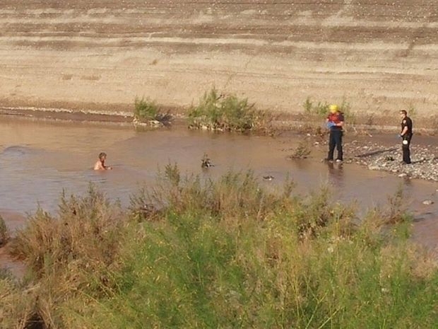 Naked man pulled from wash