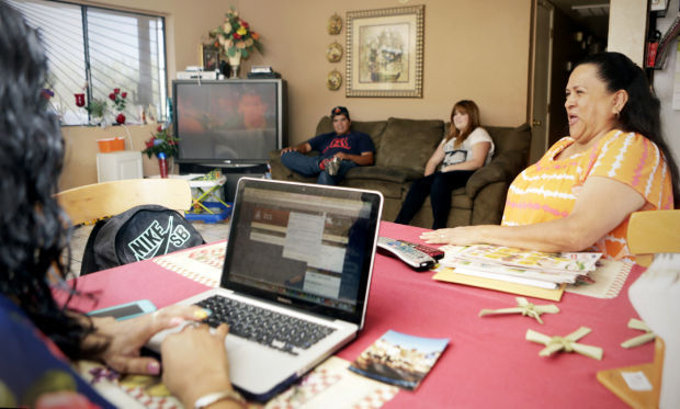 Marta Ureña and her family