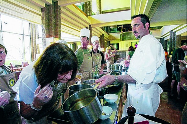 Cooking lessons from resort chefs  