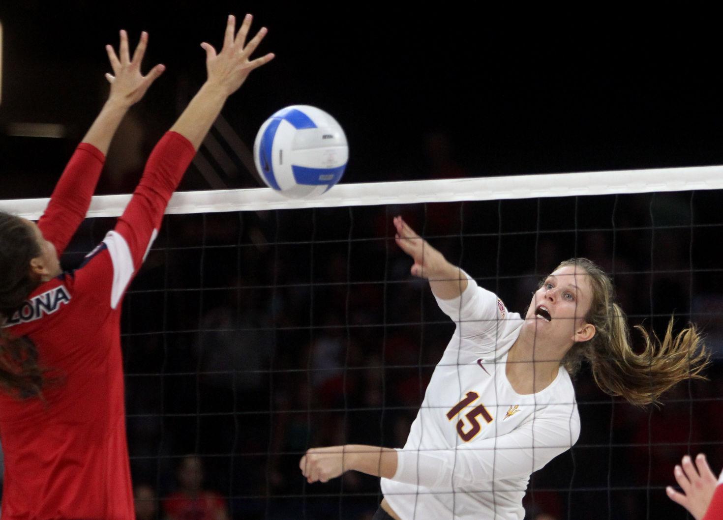 Arizona vs. Arizona State women's college volleyball