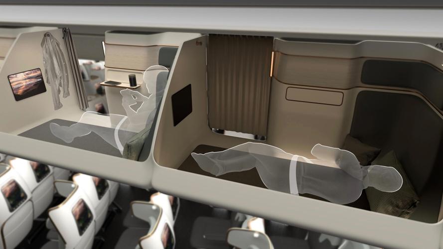 These double-decker airplane cabin concepts could be the future of flying