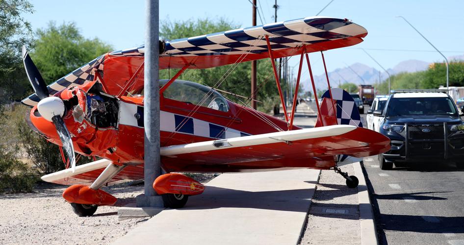 Biplane makes emergency landing on Tucson street