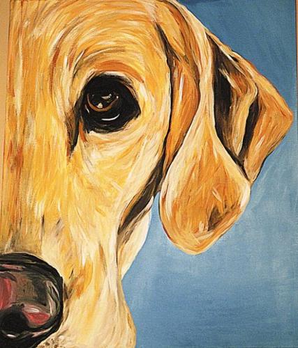 Pet project: dogs on canvas  
